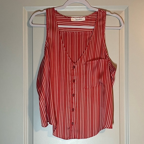 Forever 21 Tops - F21 | Silky Striped Tulip Back Top Size Medium